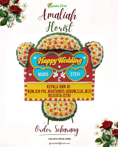 Papan Bunga Pernikahan Lebakgede